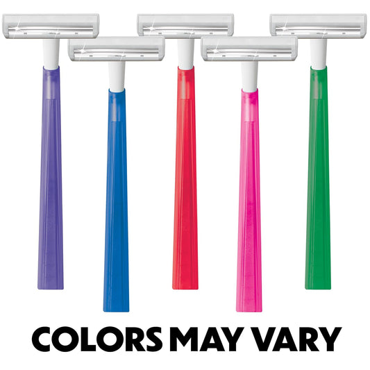 Silky Touch Women'S Disposable 2-Blade Razors, Travel Covers, College Dorm Room Essentials and First Apartment Must-Have, 40-Pack