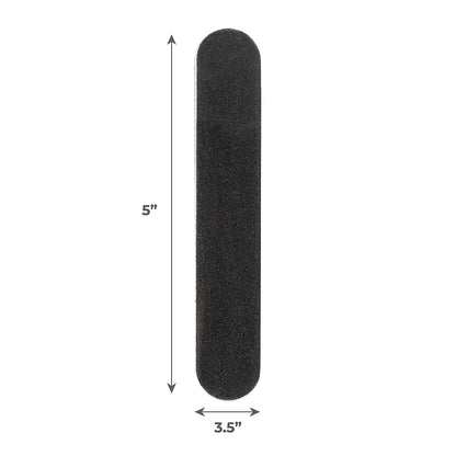 Mini Foam Board, Black, 100/180 Grit, Double-Sided Manicure Nail File, Individually-Wrapped, 3.5” L X .5” W, 50-Count