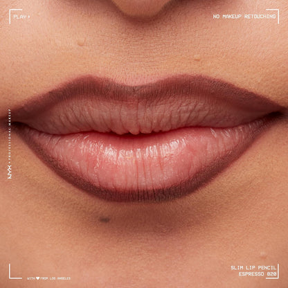 Slim Lip Pencil, Long-Lasting Creamy Lip Liner - Espresso