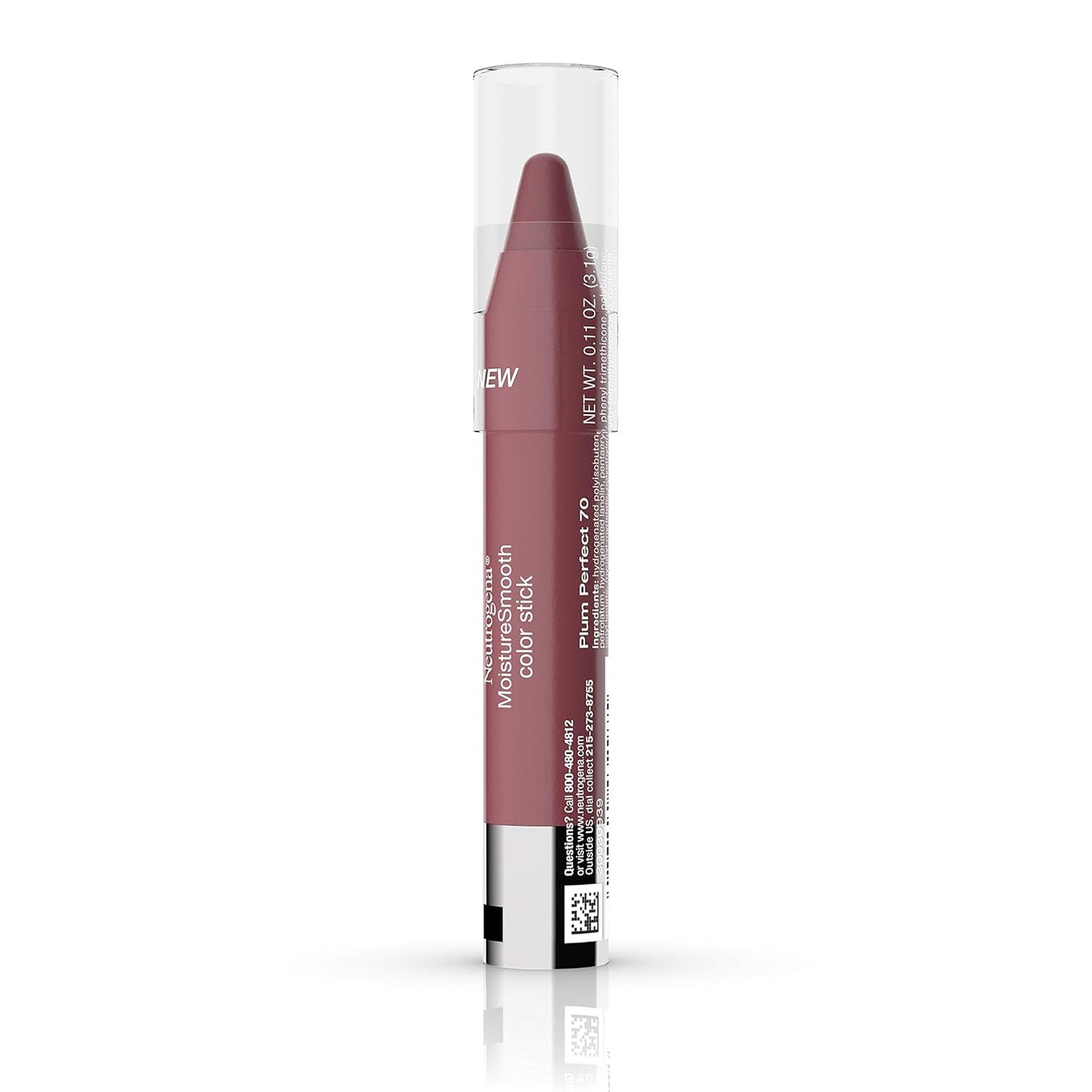 Neutrogena Moisturesmooth Color Lipstick, 70 Plum Perfect, .011 Oz.